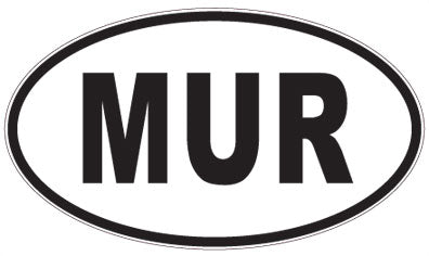 MUR - 3 Letter Initials Oval Sticker