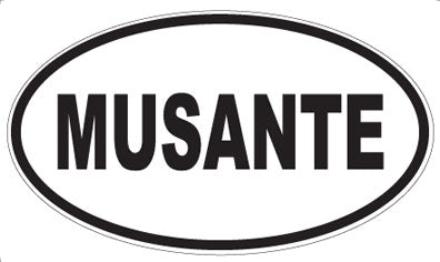 MUSANTE - Oval Sticker