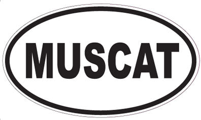 MUSCAT - Oval Sticker