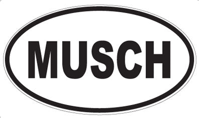 MUSCH - Oval Sticker
