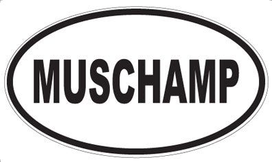 MUSCHAMP - Oval Sticker