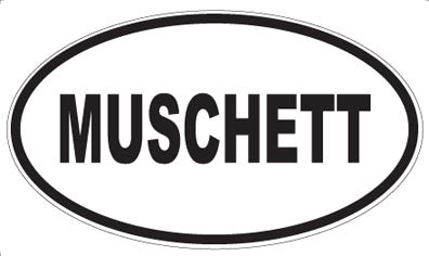 MUSCHETT - Oval Sticker