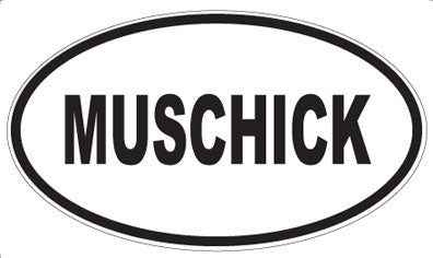 MUSCHICK - Oval Sticker