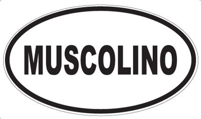 MUSCOLINO - Oval Sticker