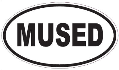 MUSED - Oval Sticker
