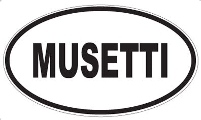 MUSETTI - Oval Sticker