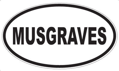 MUSGRAVES - Oval Sticker