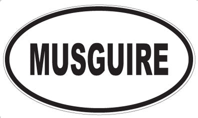 MUSGUIRE - Oval Sticker