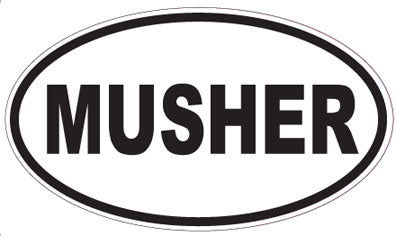 MUSHER - Oval Sticker