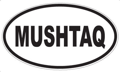 MUSHTAQ - Oval Sticker