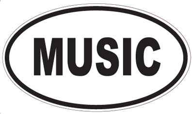 MUSIC - Oval Sticker