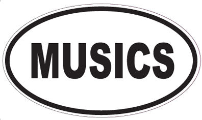MUSICS - Oval Sticker