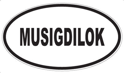 MUSIGDILOK - Oval Sticker