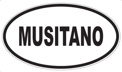 MUSITANO - Oval Sticker