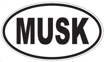 MUSK - Oval Sticker