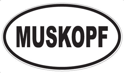 MUSKOPF - Oval Sticker