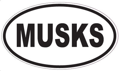 MUSKS - Oval Sticker