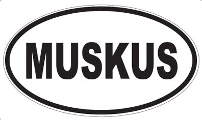 MUSKUS - Oval Sticker