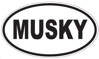 MUSKY - Oval Sticker