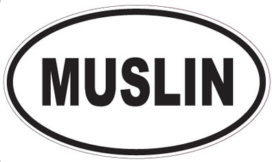 MUSLIN - Oval Sticker