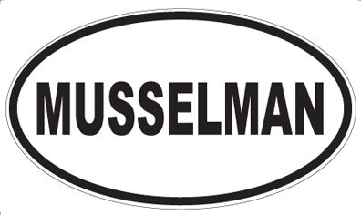 MUSSELMAN - Oval Sticker