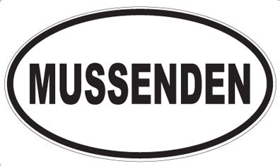MUSSENDEN - Oval Sticker