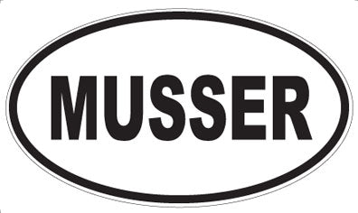 MUSSER - Oval Sticker