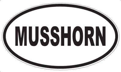 MUSSHORN - Oval Sticker