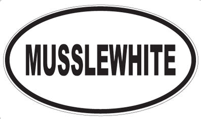 MUSSLEWHITE - Oval Sticker