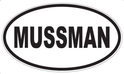 MUSSMAN - Oval Sticker