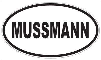 MUSSMANN - Oval Sticker
