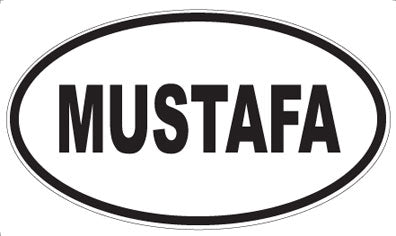 MUSTAFA - Oval Sticker
