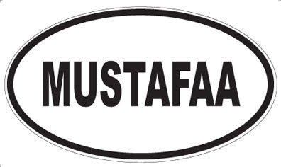 MUSTAFAA - Oval Sticker