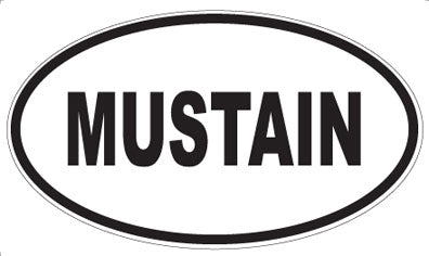 MUSTAIN - Oval Sticker