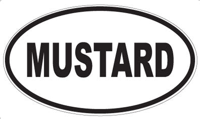 MUSTARD - Oval Sticker