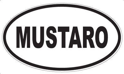MUSTARO - Oval Sticker
