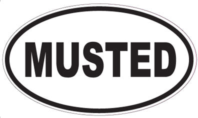 MUSTED - Oval Sticker