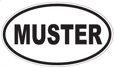 MUSTER - Oval Sticker