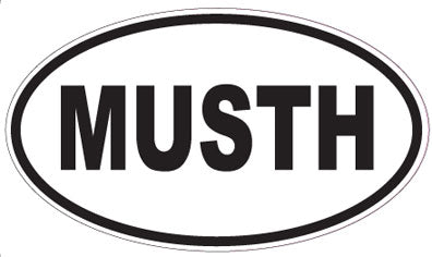 MUSTH - Oval Sticker