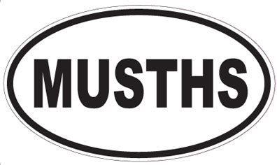 MUSTHS - Oval Sticker