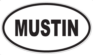 MUSTIN - Oval Sticker