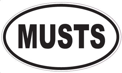 MUSTS - Oval Magnet