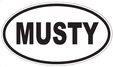 MUSTY - Oval Sticker