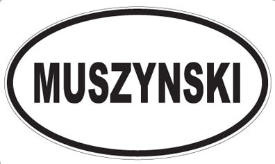 MUSZYNSKI - Oval Sticker