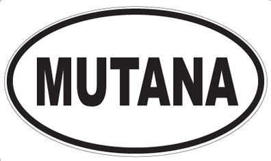 MUTANA - Oval Sticker