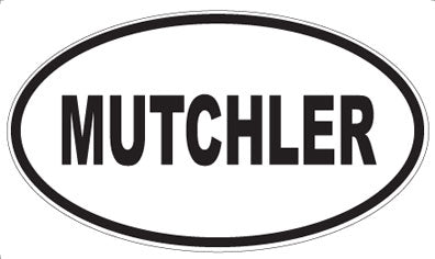 MUTCHLER - Oval Sticker