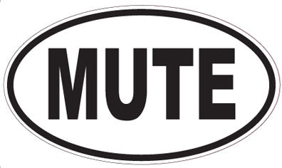 MUTE - Oval Sticker