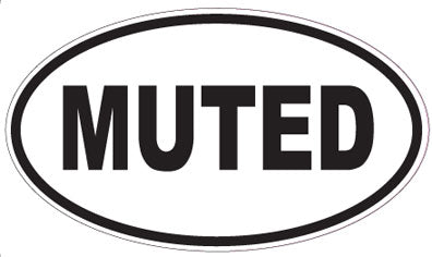 MUTED - Oval Sticker