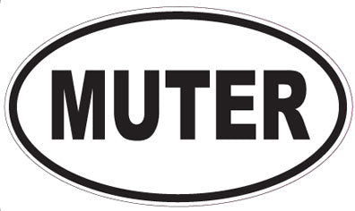 MUTER - Oval Sticker