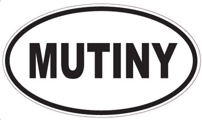 MUTINY - Oval Sticker